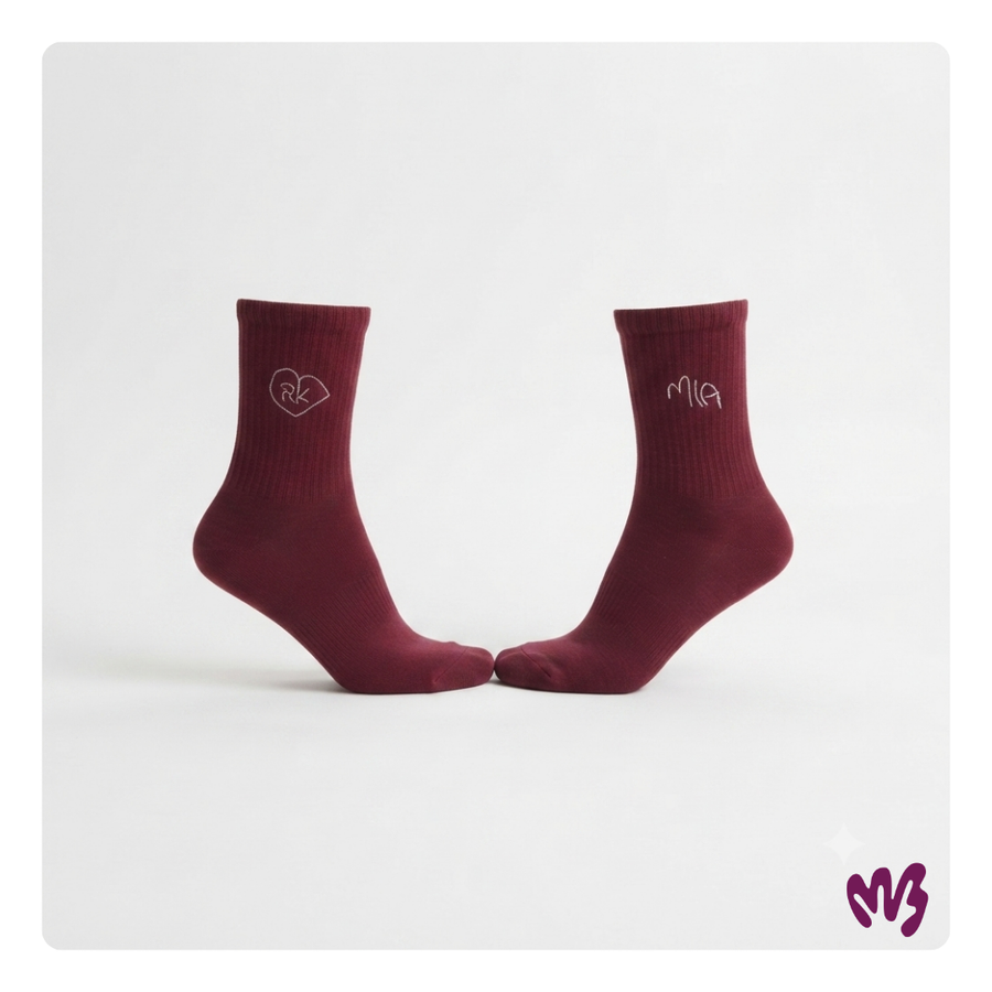 sokken bordeaux
