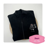 fleece jas geborduurd met logo op de borst MBroidery