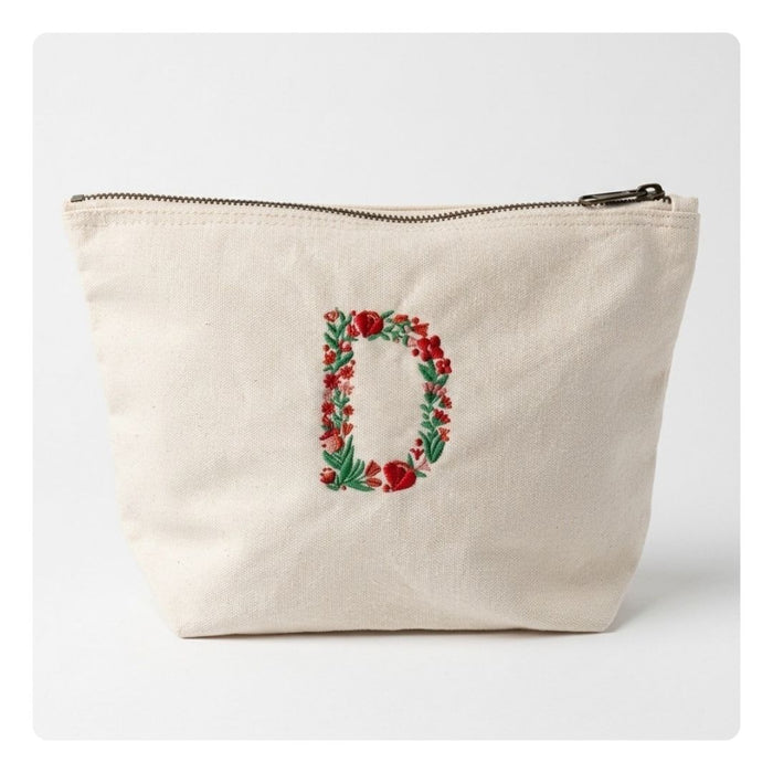 Katoenen toilettas - Letter D