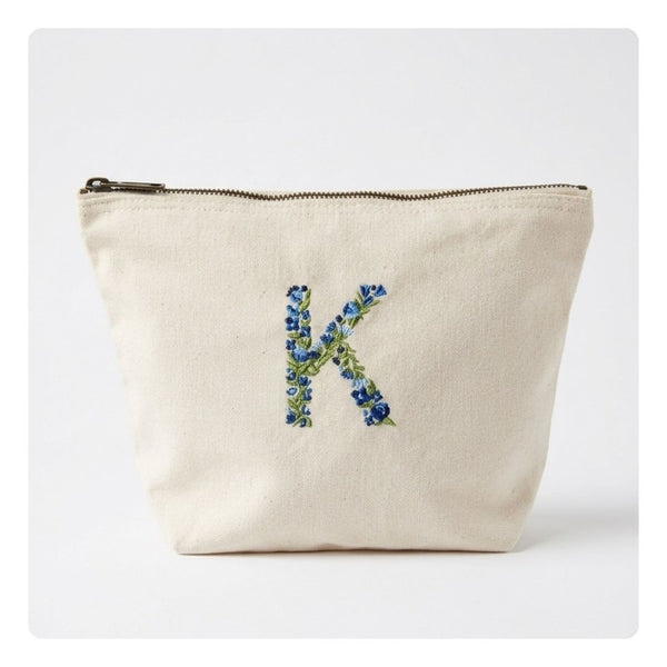 Katoenen toilettas - letter K