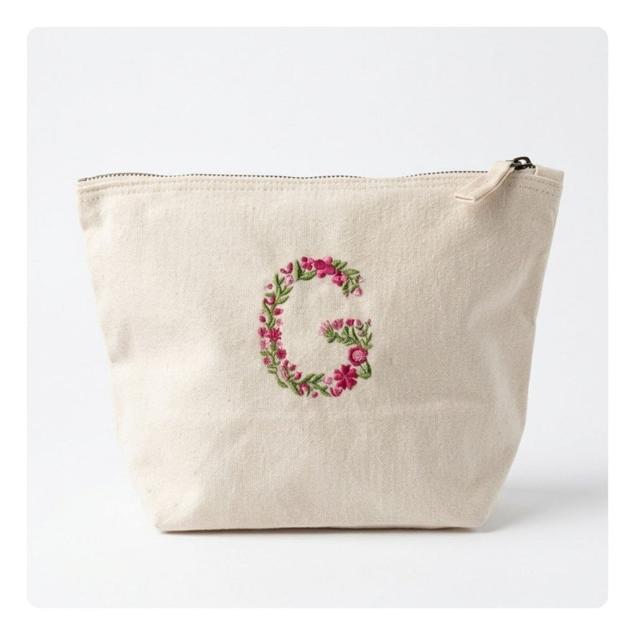 Katoenen toilettas - letter G