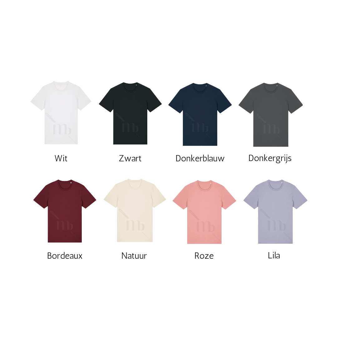 Kleuren geborduurde t-shirt