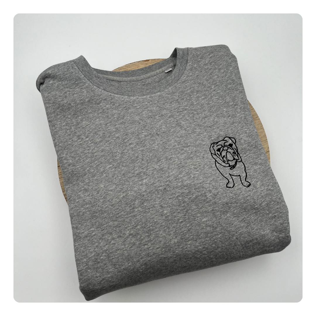 Sweater met geborduurde hond gepersonaliseerde trui van Mbroidery