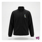 fleece jas zwart geborduurd met foto van gezien MBroidery