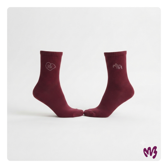 sokken bordeaux