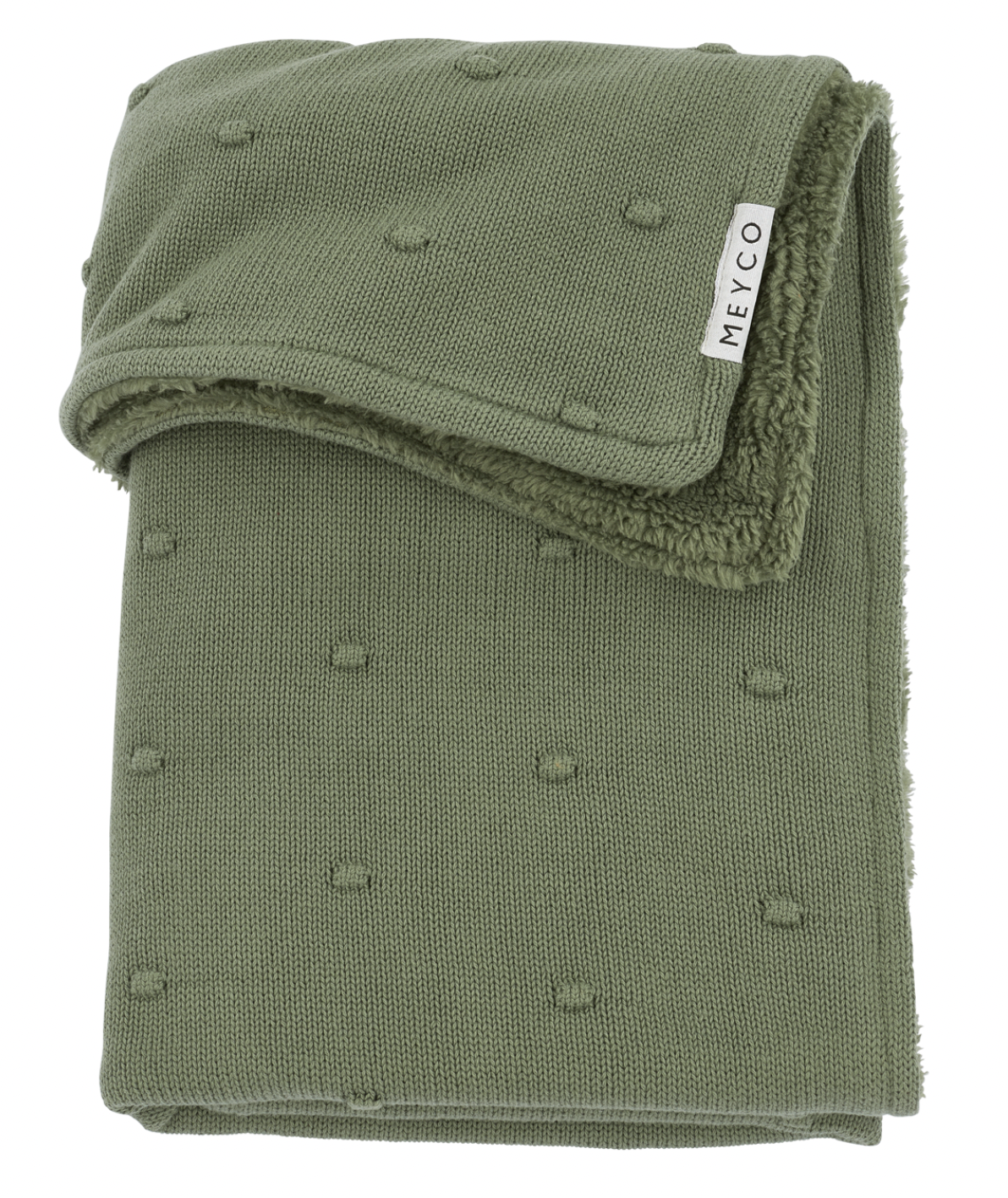 Groen  deken knots - teddy