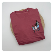 Geborduurde T-shirt met opgevulde afbeelding