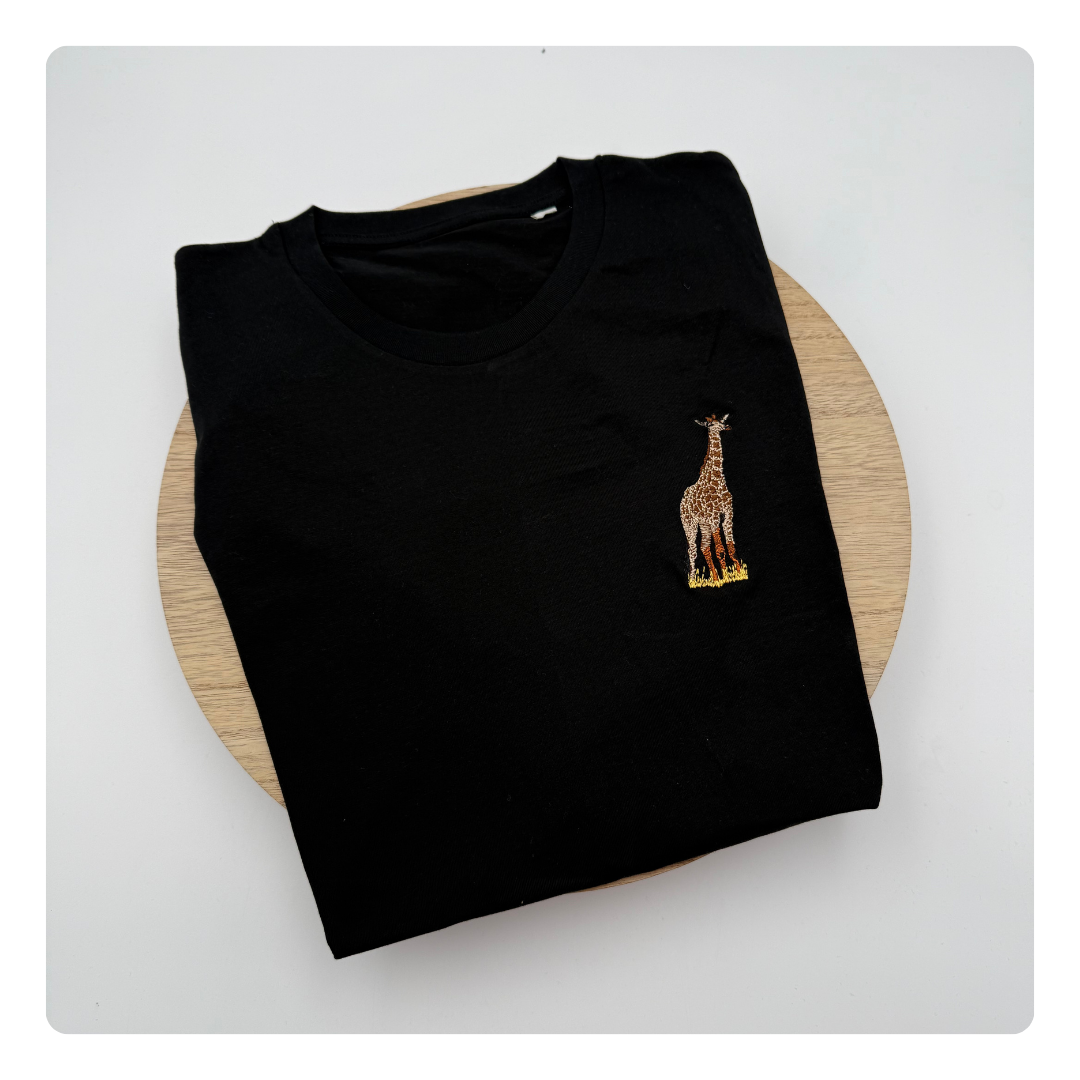Geborduurde T-shirt met opgevulde afbeelding
