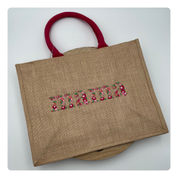 Jute tas bloemen