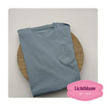 T-shirt geborduurd met foto van opa en baby 
