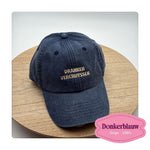 unisex vintage pet geborduurd met logo in het midden 