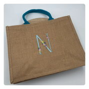 Jute tas met letter