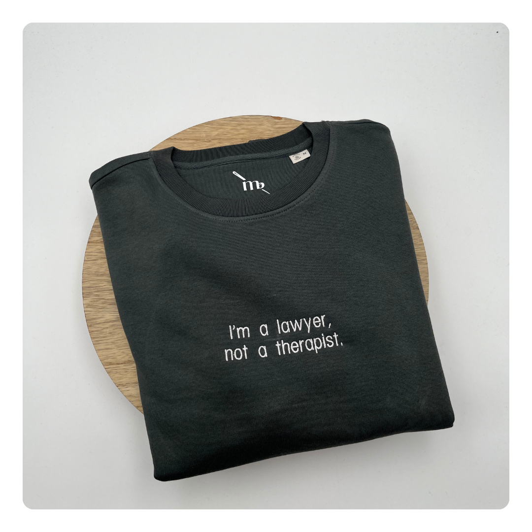 persoonlijke quote geborduurd op trui